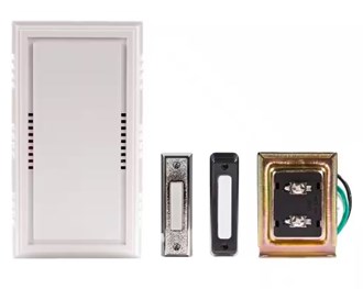 Hampton Bay Wired Deluxe Contractor Doorbell Kit with 2 Wired Push Buttons